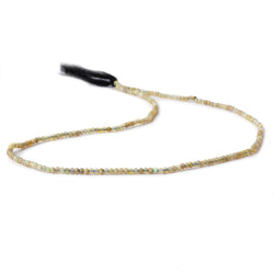 1.8mm Translucent Greenish Golden Australian Opal micro faceted rondelle beads 12.5 inch 220 pieces AA (ONLINE ORDER ONLY)