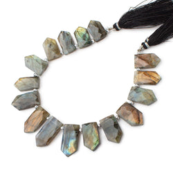 18x10-23x13mm Labradorite Faceted Shields 8.5 inch 16 Beads (ONLINE ORDER ONLY)