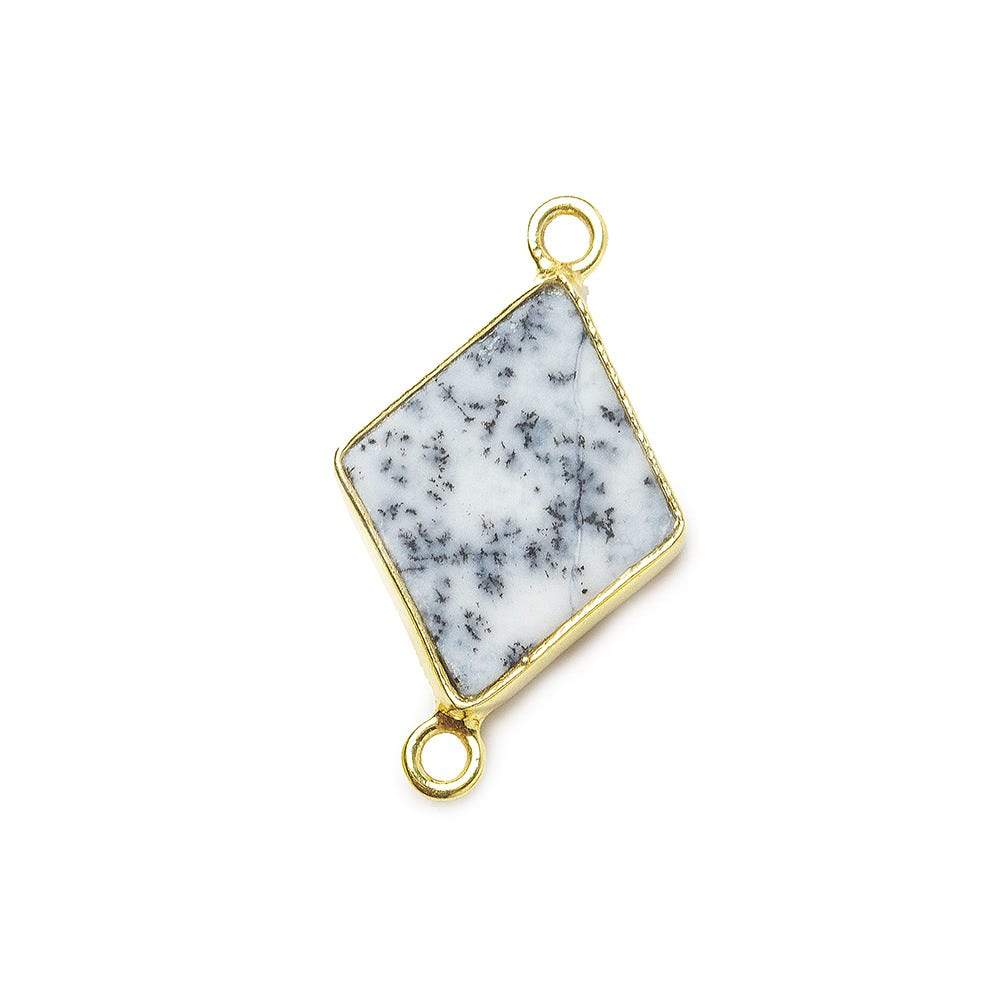 18x12mm Vermeil Bezel Dendritic Opal Kite Connector 1 piece (ONLINE ORDER ONLY)