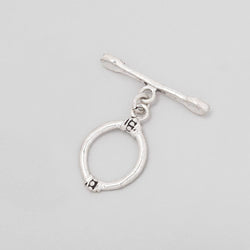 18x14mm Antiqued Sterling Silver Oval Toggle Art Deco Design 1 piece (ONLINE ORDER ONLY)