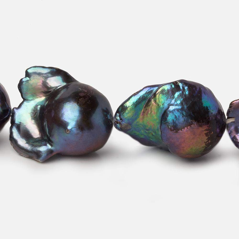 18x16-23x17mm Peacock Ultra Baroque Freshwater Pearl 16 inch 17 pieces A (ONLINE ORDER ONLY)