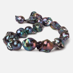 18x16-23x17mm Peacock Ultra Baroque Freshwater Pearl 16 inch 17 pieces A (ONLINE ORDER ONLY)