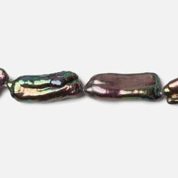 18x9-27x8mm Peacock Straight Drill Biwa Freshwater Pearl 16 inch 14 pcs (ONLINE ORDER ONLY)