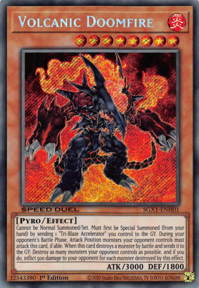 Volcanic Doomfire [SGX1-ENH01] Secret Rare (ONLINE ORDER ONLY)