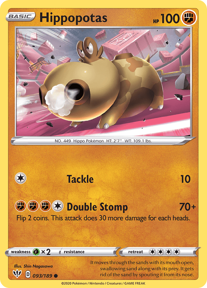 Hippopotas (093/189) [Sword & Shield: Darkness Ablaze] (Online Only)