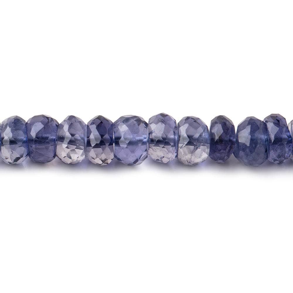 5-5.5mm Iolite Faceted Rondelles 13 inch 100 beads AAA (ONLINE ORDER ONLY)