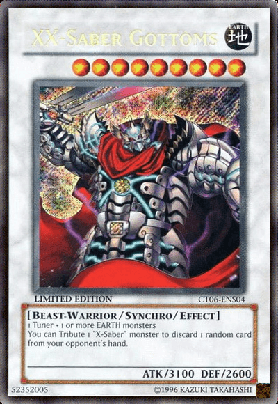 XX-Saber Gottoms [CT06-ENS04] Secret Rare (ONLINE ORDER ONLY)