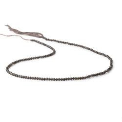 2mm Dark Platinum Grey Moonstone Micro Faceted round beads 13 inch 175 pieces A (ONLINE ORDER ONLY)