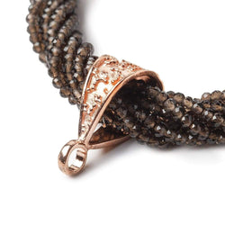 19.5x9mm Rose Gold plated Copper Bail Miligrain Vine Design 1 pcs (ONLINE ORDER ONLY)