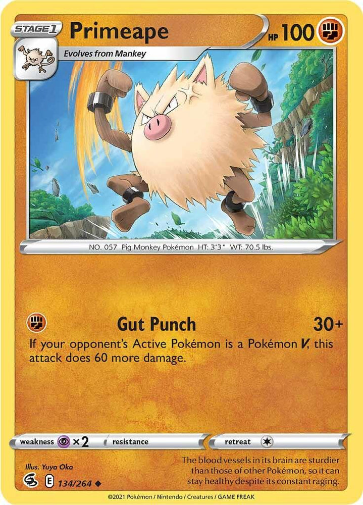 Primeape (134/264) [Sword & Shield: Fusion Strike] (Online Only)