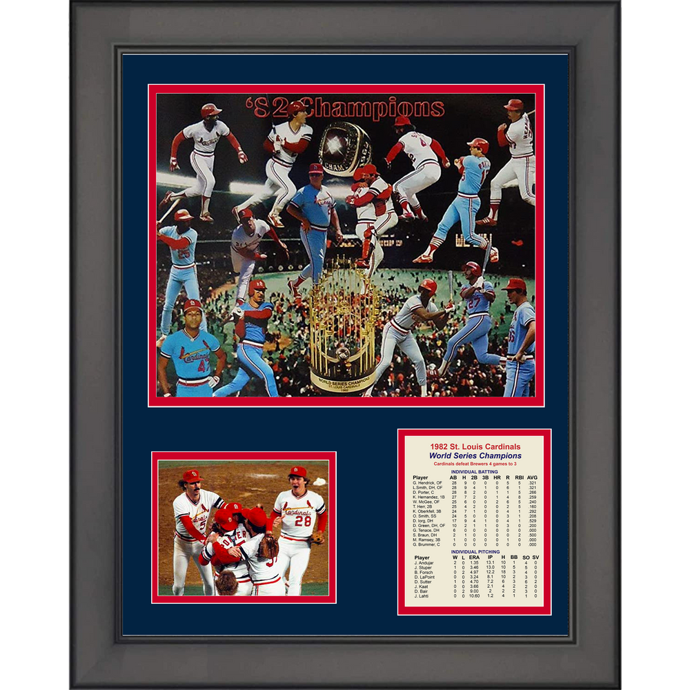 Framed St. Louis Cardinals 1982 World Series Champions 11"x14"Baseball Three Photo Collage (ONLINE ORDER ONLY)