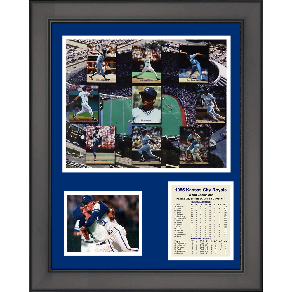 Framed Kansas City Royals 1985 World Series Champions 11"x14" Baseball Three Photo Collage (ONLINE ORDER ONLY)