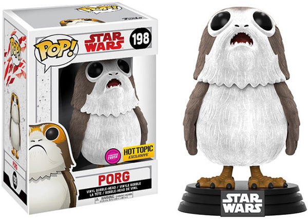 Porg (Flocked, Open Mouth, The Last Jedi) 198 - Hot Topic Exclusive **Chase** (Online Order Only)