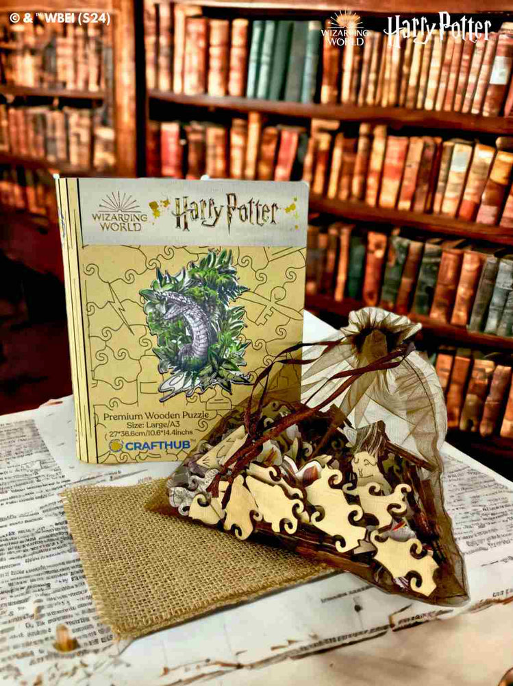 Harry Potter - Slytherin Crest - Utilitarian Romance Wooden Jigsaw Puzzle (Online Order Only)