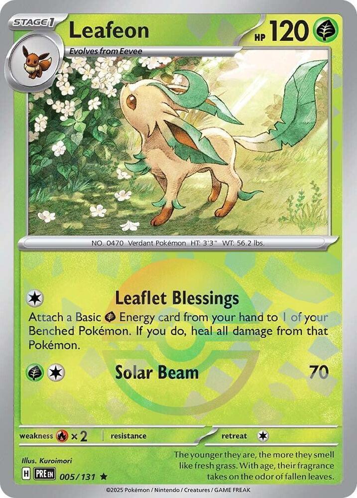 Leafeon (005/131) (Poke Ball Pattern) [Scarlet & Violet: Prismatic Evolutions] (Online Only)