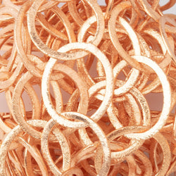 19mm and 22x18mm Copper Brushed Round & Oval Link Chain