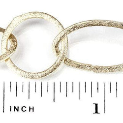 19mm and 27x16mm 14kt Gold plated Brushed Round & Marquise Link Chain by the foot (ONLINE ORDER ONLY)