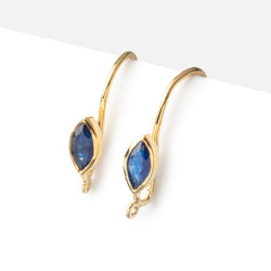 19mm Blue Sapphire Marquise Ear Wire Set of 2 pieces (ONLINE ORDER ONLY)