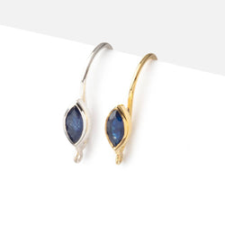 19mm Blue Sapphire Marquise Ear Wire Set of 2 pieces (ONLINE ORDER ONLY)