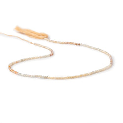 1.9mm Multi Color Zircon Micro Faceted Rondelle Beads 12.5 inch 198 pieces AA (ONLINE ORDER ONLY)
