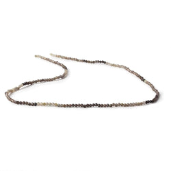 1.9mm Multi Grey Brown Sapphire Micro Faceted rounds 13 inch 200 beads (ONLINE ORDER ONLY)