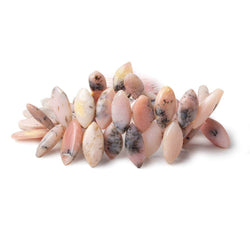 19x10-26x9mm Dendritic Pink Peruvian Opal Plain Marquise Beads 8.5 inch 44 pcs (ONLINE ORDER ONLY)