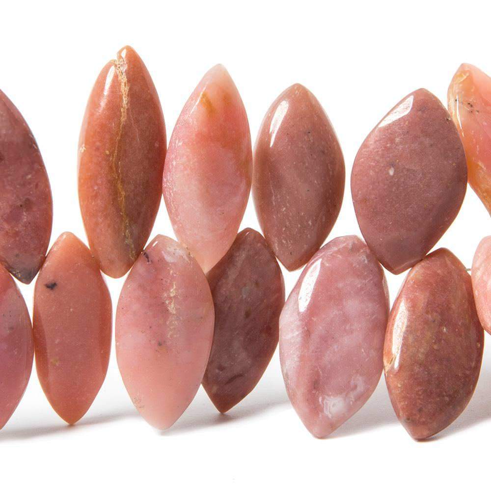 19x10-26x9mm Dendritic Pink Peruvian Opal Plain Marquise Beads 8.5 inch 44 pcs (ONLINE ORDER ONLY)