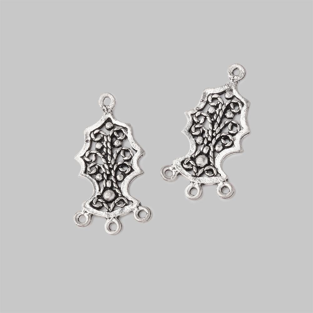 19x12mm Tree Of Life Filigree 3 Ring Charm Set of 2 pieces (ONLINE ORDER ONLY)