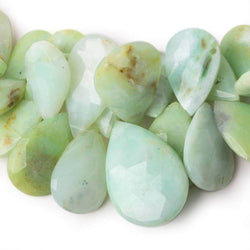 19x13-35x24mm Blue Peruvian Opal faceted pears 8.5 inch 40 beads (ONLINE ORDER ONLY)