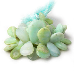19x13-35x24mm Blue Peruvian Opal faceted pears 8.5 inch 40 beads (ONLINE ORDER ONLY)