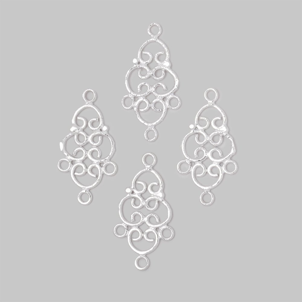 19x13mm Filigree 3 Ring Charm Set of 4 pieces (ONLINE ORDER ONLY)