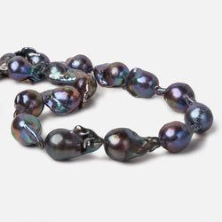 19x14-26x14mm Peacock Ultra Baroque Freshwater Pearl 16 inch 16 pieces A (ONLINE ORDER ONLY)