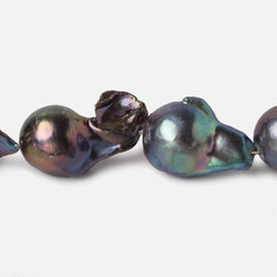 19x14-26x14mm Peacock Ultra Baroque Freshwater Pearl 16 inch 16 pieces A (ONLINE ORDER ONLY)