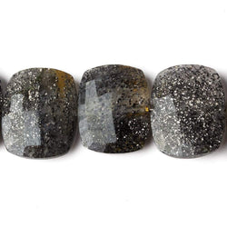 19x15mm Celestial Quartz side drilled Faceted Cushion beads 8 inch 13 pieces AA (ONLINE ORDER ONLY)