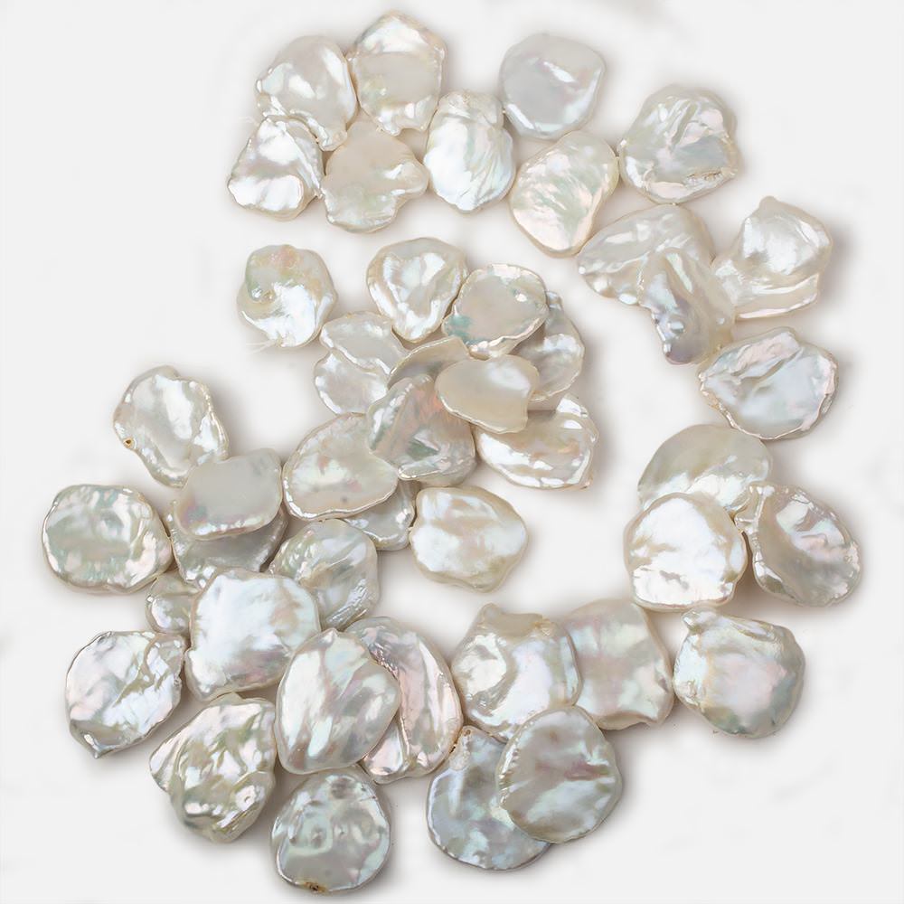 19x16-29x23mm Creamy White Top Drilled Ultra Keshi Pearls 16 inch 36 pieces AAA (ONLINE ORDER ONLY)