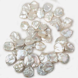 19x16-29x23mm Creamy White Top Drilled Ultra Keshi Pearls 16 inch 36 pieces AAA (ONLINE ORDER ONLY)