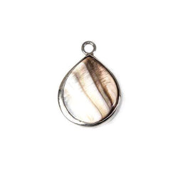19x16mm Mother of Pearl Heart Silver Bezel Pendant 1 piece (ONLINE ORDER ONLY)