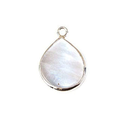 19x16mm Mother of Pearl Heart Silver Bezel Pendant 1 piece (ONLINE ORDER ONLY)