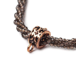 19x6mm Copper Bail with Cross Pattern Set of 4