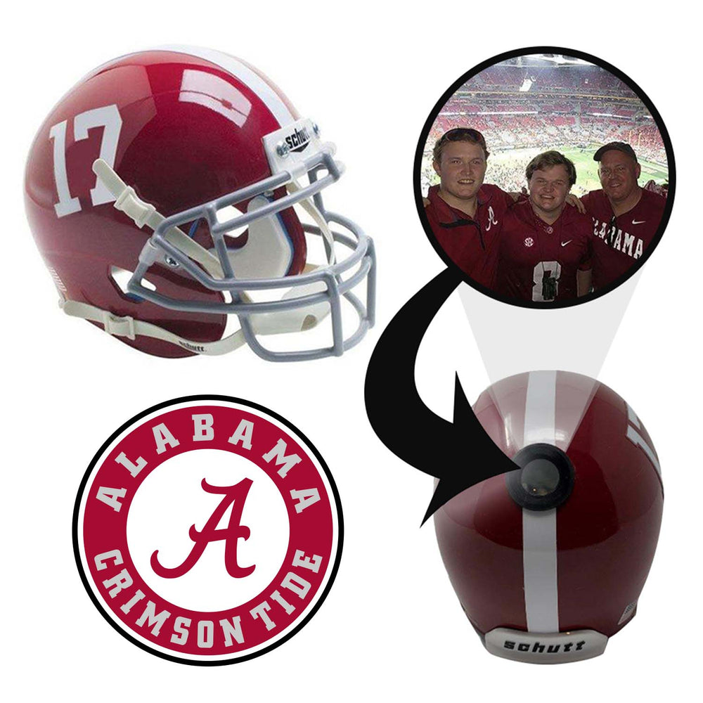 Alabama Crimson Tide College Football Collectible Mini Helmet - Picture Inside - FANZ Collectibles (Online Order Only) (ONLINE ORDER ONLY)