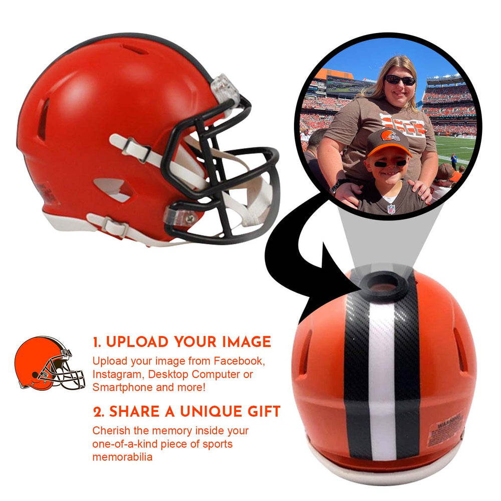 Cleveland Browns NFL Mini Helmet - Picture Inside (Online Order Only) (ONLINE ORDER ONLY)