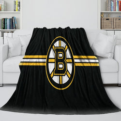 Boston Bruins Blanket Flannel Throw Kids Room Decoration (Online Order Only)