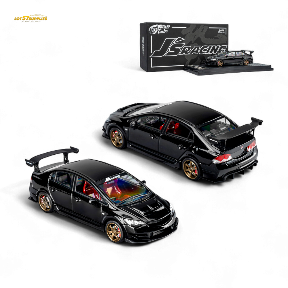 (Pre-Order) Microturbo Custom FD2 J'S Racing - Metallic Black 1:64 (ONLINE ORDER ONLY)