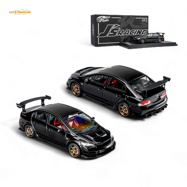 (Pre-Order) Microturbo Custom FD2 J'S Racing - Metallic Black 1:64 (ONLINE ORDER ONLY)