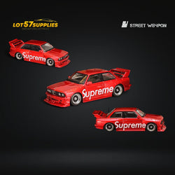 Street Weapon BMW E30 in SUP Red Livery 1:64 (ONLINE ORDER ONLY)