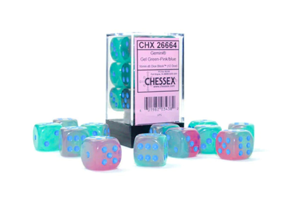 CHESSEX: D6 Gemini DICE SETS - 16mm (Online Order Only)