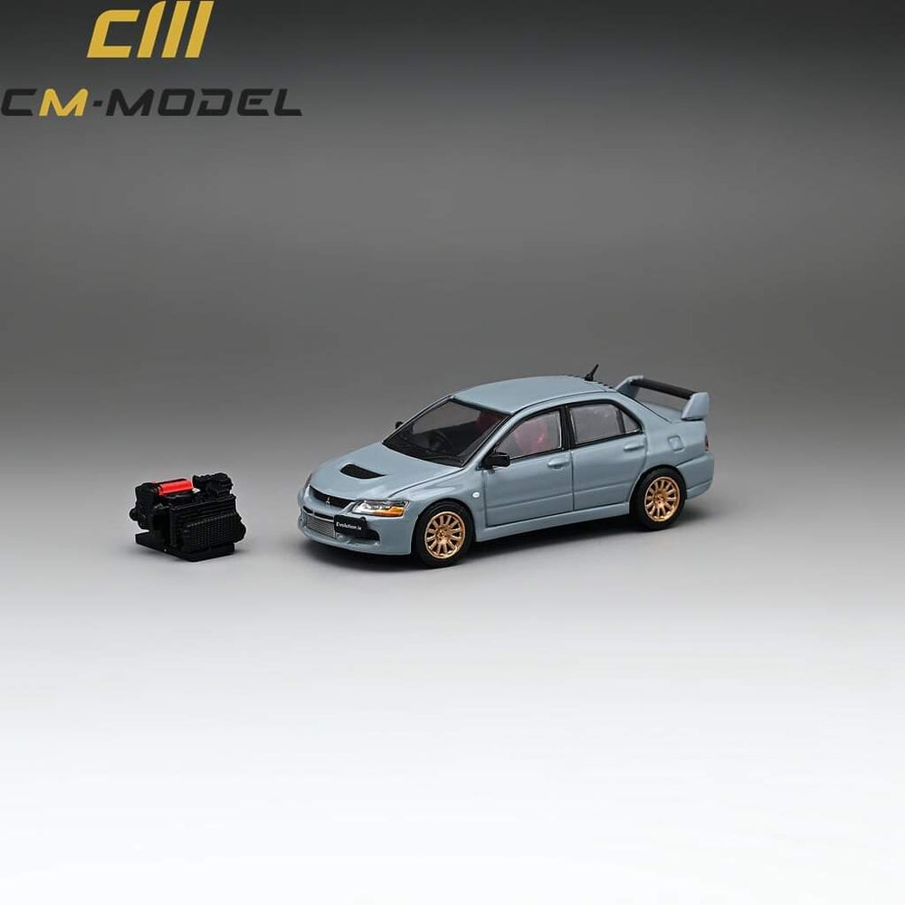 CM Model Mitsubishi Lancer Evolution IX Gray With Engine 1:64 (ONLINE ORDER ONLY)