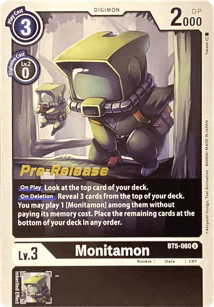 Monitamon [BT5-060] [Battle of Omni Pre-Release Promos] (ONLINE ORDER ONLY)