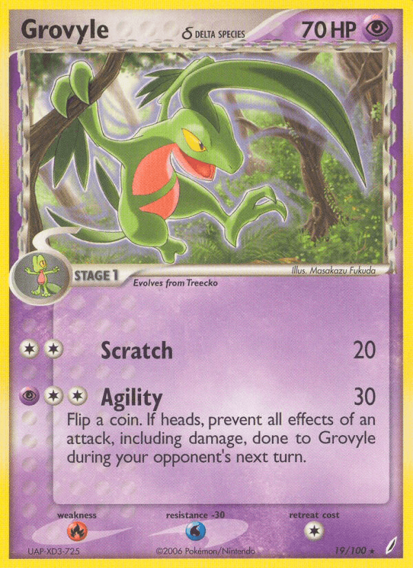 Grovyle(19/100) (Delta Species) [EX: Crystal Guardians] (Online Only)