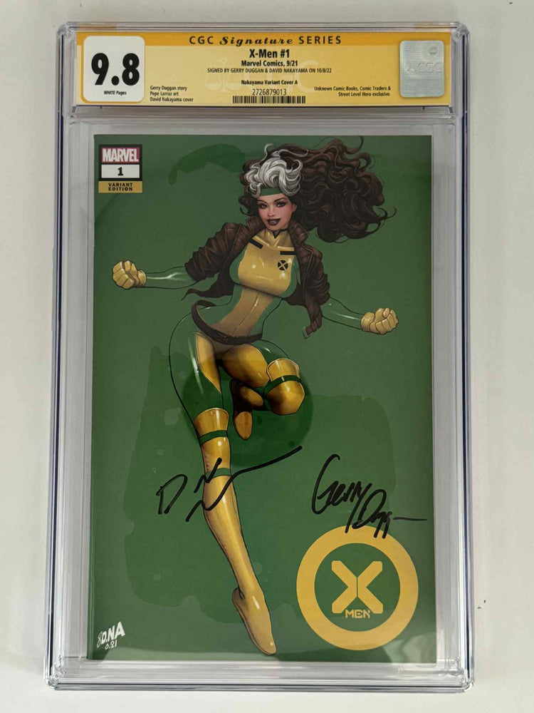 [Double Signed by David Nakayama | Gerry Duggan] X-Men #1 CGC 9.8 Yellow Label Exclusive Color Bleed Var (ONLINE ORDER ONLY)